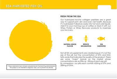 Premium Info Cards - Sea-Harvested Fish Oil