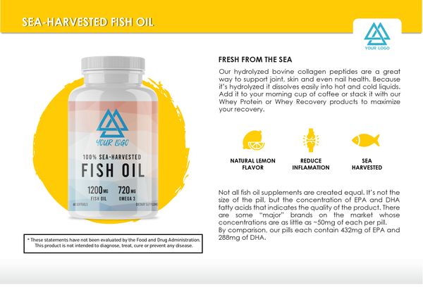 Premium Info Cards - Sea-Harvested Fish Oil