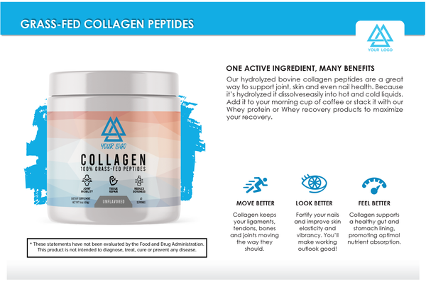 Premium Info Cards - Grass-Fed Collagen Peptides