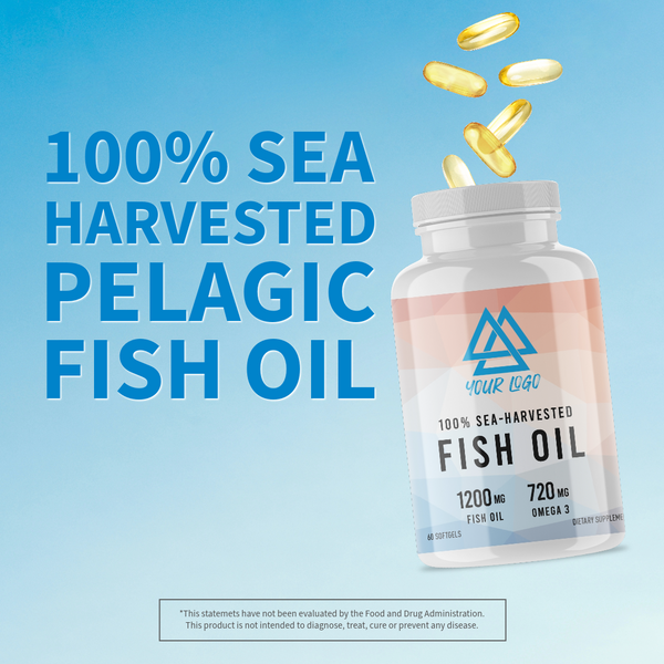 Fish Oil - 100% Sea Harvested Pelagin Fish Oil