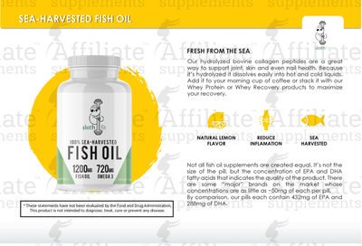 Premium Info Cards - Sea-Harvested Fish Oil