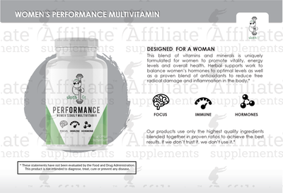 Premium Info Cards - Women's Performance Multivitamin