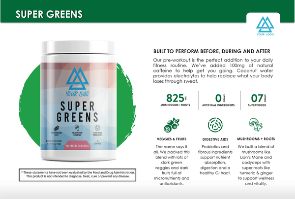 Premium Info Cards - Super Greens