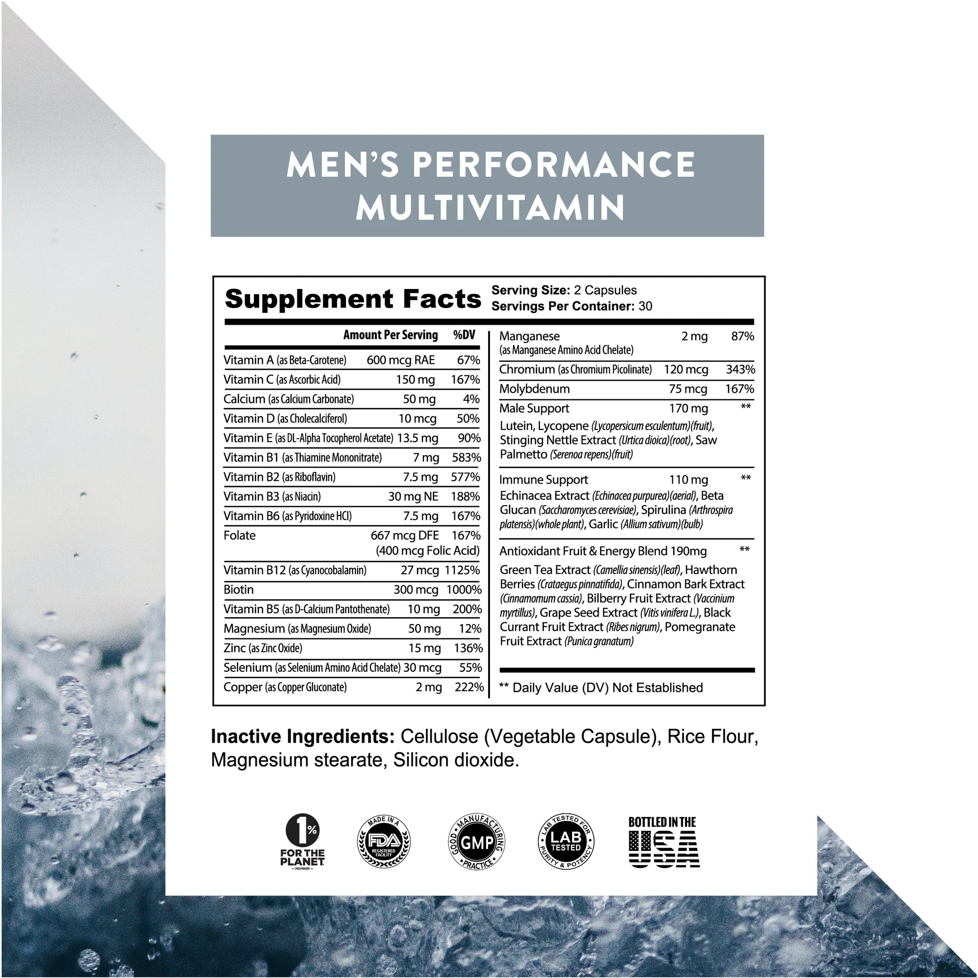 Men's Performance Multivitamin - COA