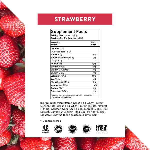 Strawberry Whey Protein - COA