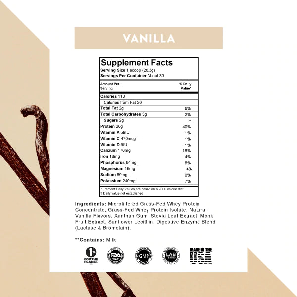 Vanilla Whey Protein - COA
